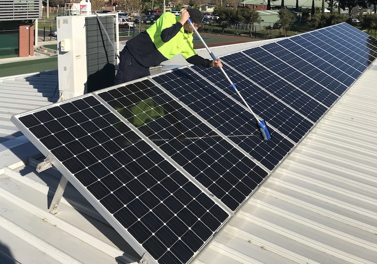 solar panel cleaning and maintenance