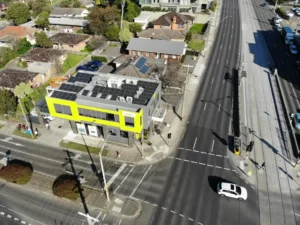 solar panels on roof