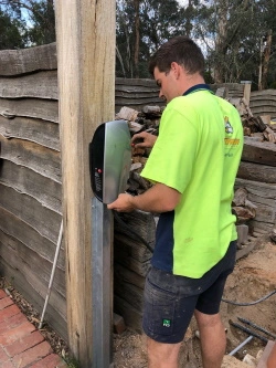Tesla battery install